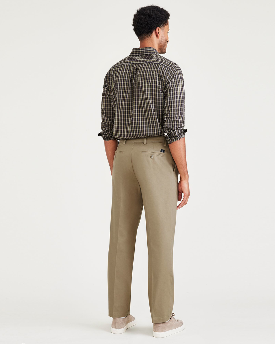 (image for) Colorful Signature Iron Free Khakis, Pleated, Classic Fit with Stain Defender®